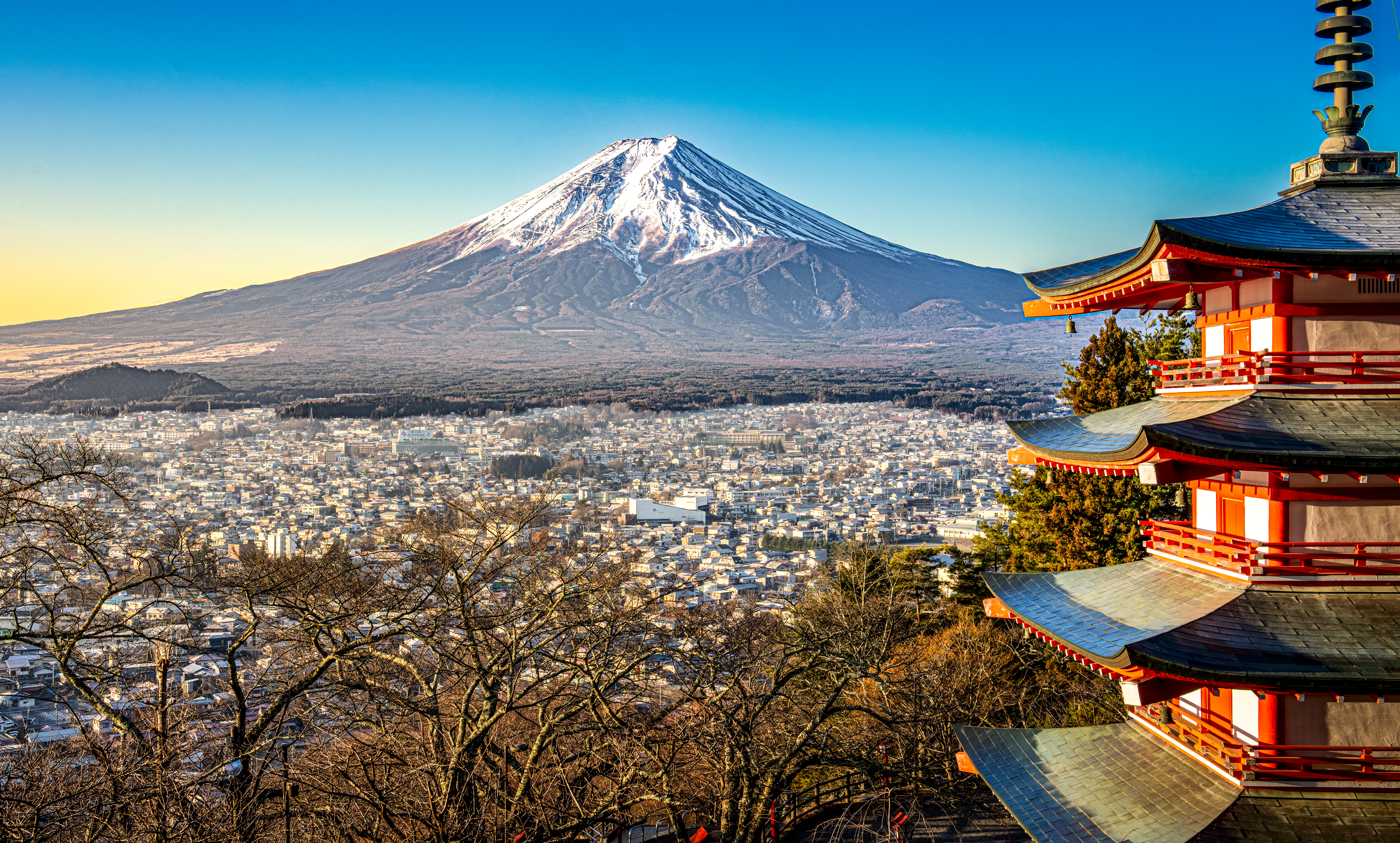 Japan - Mount Fuji and pagoda